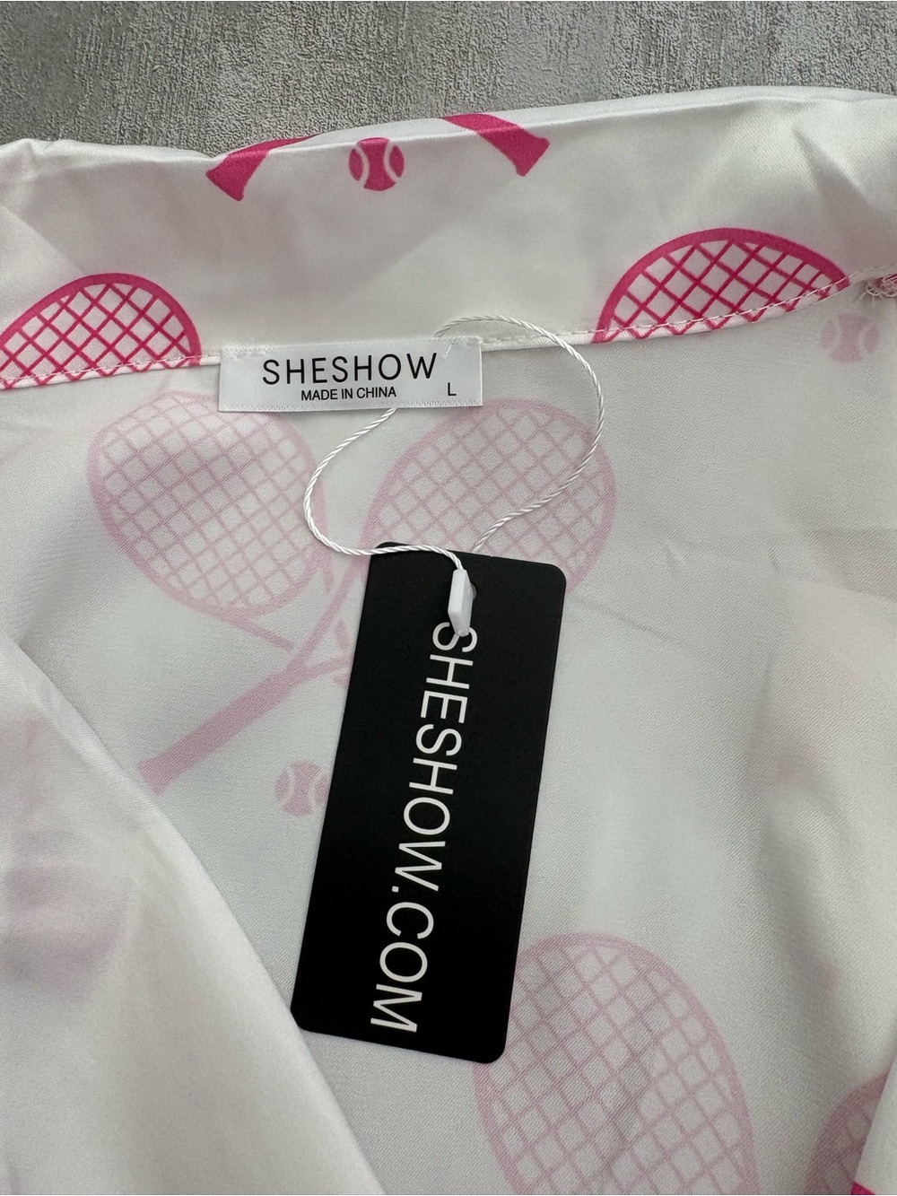 Sheshow Tennis Racket Print Pajama Set - Picture 6 of 13